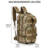 Tactical Backpack Large Survival Assault Bag 40 Liter